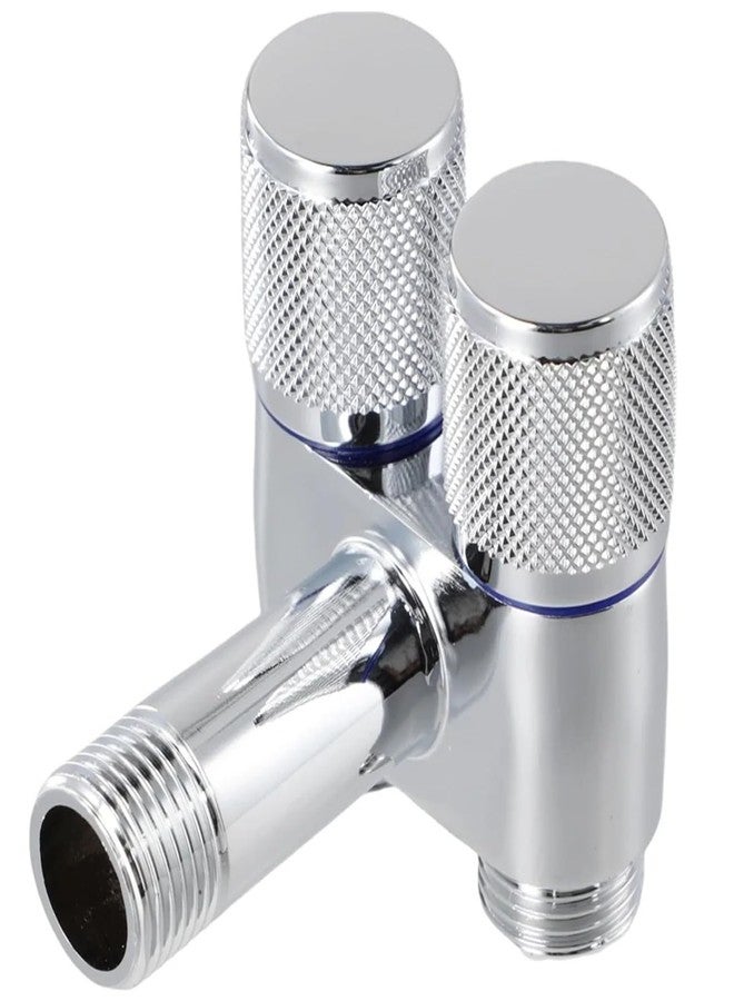 JAGGER صنبور زاوية من الفولاذ المقاوم للصدأ JAGGER JAG415، فضي اللون، 2 في 1 | صمام زاوية ثنائي الاتجاه | صمام زاوية ثنائي الاتجاه لحنفيات الحمام/حوض الغسيل مع شفة جدارية (عبوة من قطعة واحدة) - Image 2